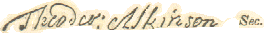Image of signature of Theo. Atkinson, Sec.